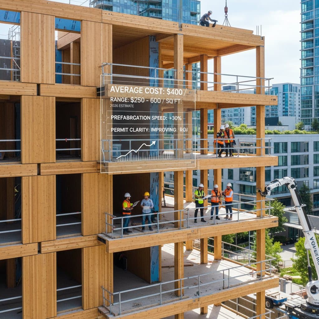 Featured image for Mass Timber Costs $250-$600 Per Square Foot in 2026