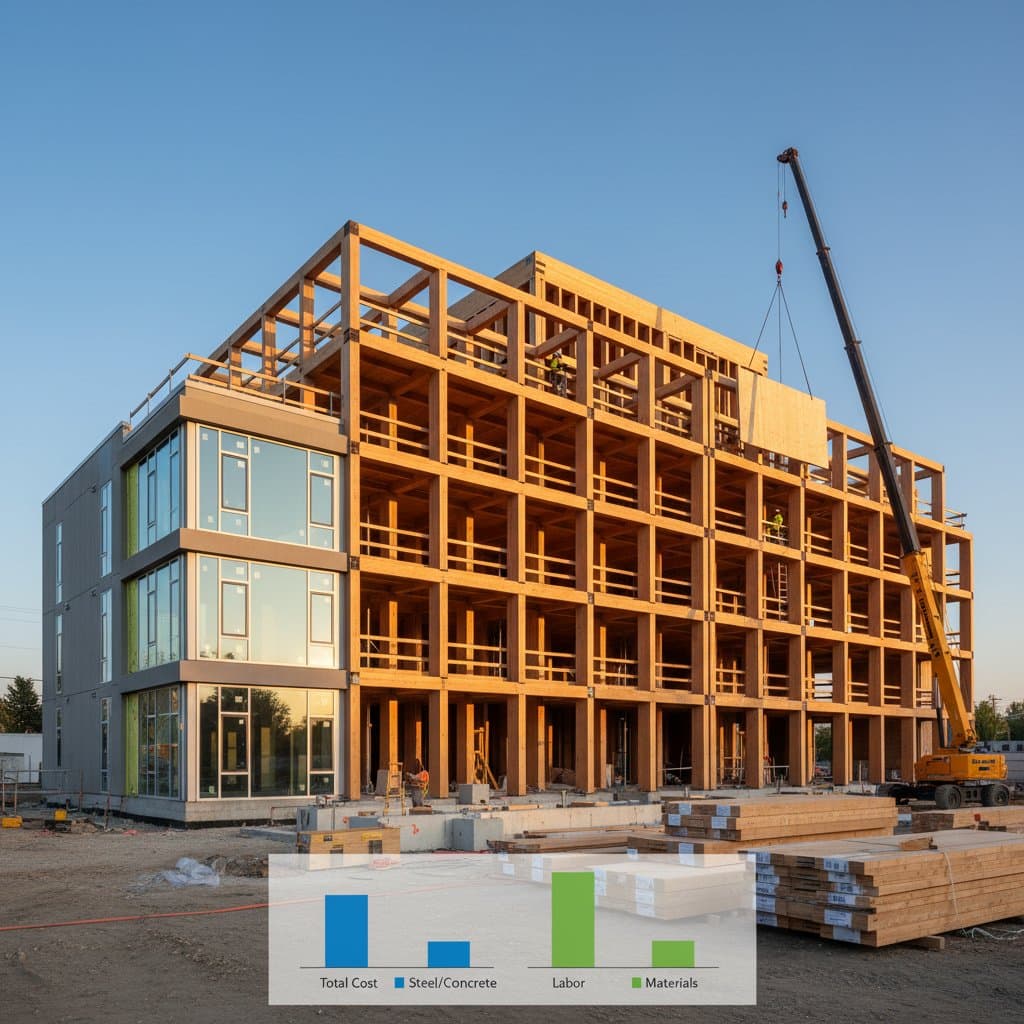 Featured image for Mass Timber Cuts Costs 5-15% vs Steel and Concrete