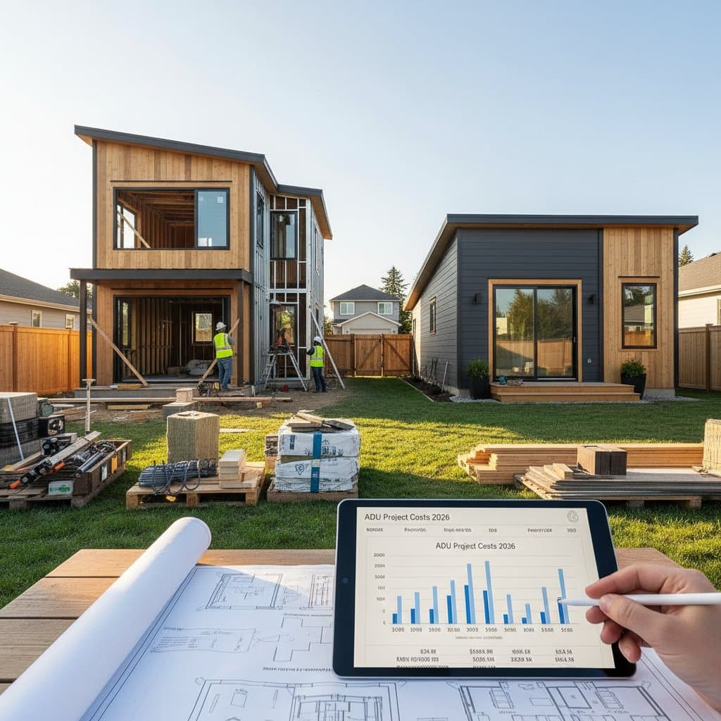 Featured image for ADU Projects Cost $150K-$400K in 2026: What Drives Price